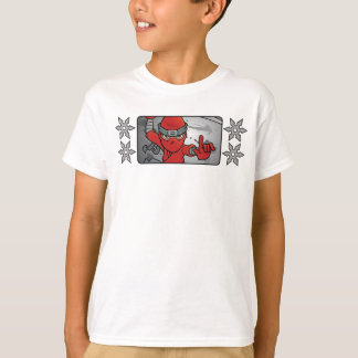 Camiseta Diseño de Ninja Roja personalizable y estrellas de