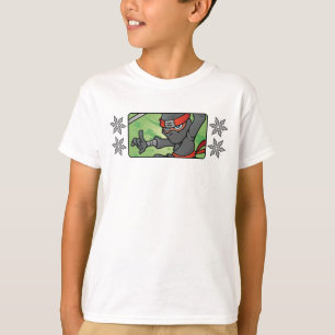 Camiseta Diseño de Ninja y estrellas de personalizable
