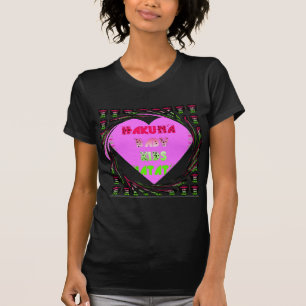 Camiseta Diseño de niños con corazón rosado Hakuna Matata.p