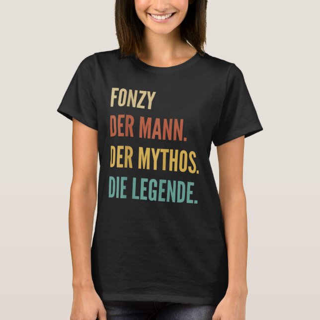 Camiseta Diseño de nombre alemán divertido - Fonzy (Anverso)