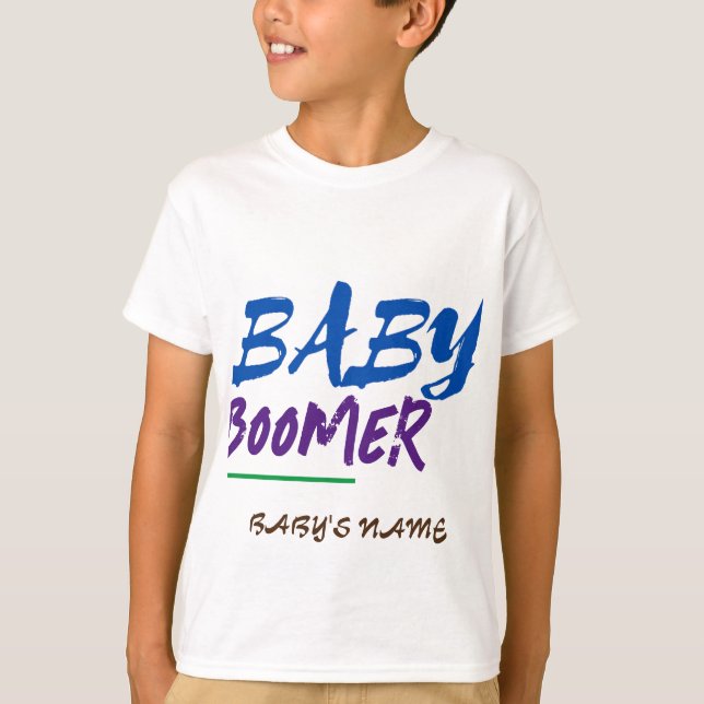 Camiseta Diseño de nombre de bebé de personalizable (Anverso)