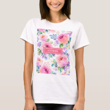 Diseño de nombre personalizado floral boho Sunrise