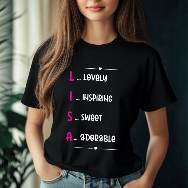 Camiseta Diseño de nombres personalizados de Lisa (Subido por el creador)