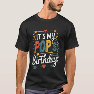 Camiseta Diseño de Nostalgia Boho Es el cumpleaños de mi pa