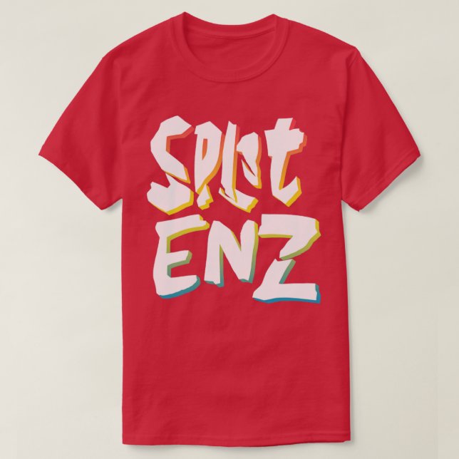 Camiseta Diseño de nueva ola estilo Split Enz Retro 80 (Diseño del anverso)