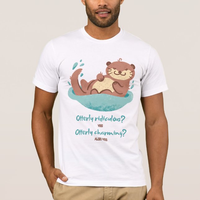 Camiseta Diseño de nutria marina (Anverso)