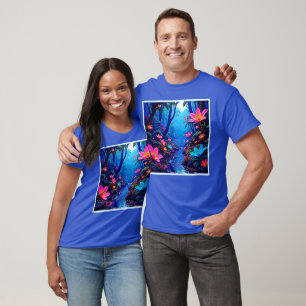 Camiseta Diseño de oasis de jungla etérea brillante