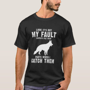 Camiseta Diseño de Oficial de Policía K9 para Línea Azul de