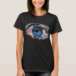 Camiseta Diseño de ojos azules rosados