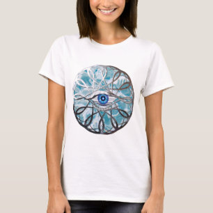 Camiseta Diseño de ojos místicos cromados