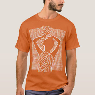 Camiseta diseño de olas de mujeres post-punk
