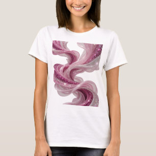 Camiseta Diseño de onda de plata afilada