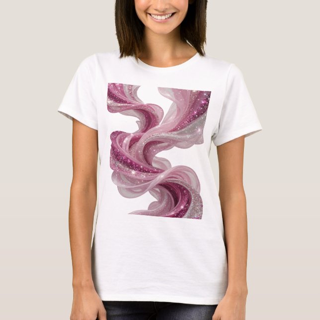Camiseta Diseño de onda de plata afilada (Anverso)