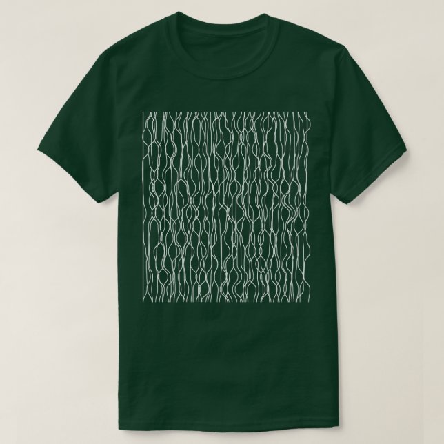 Camiseta diseño de ondas de líneas (Diseño del anverso)