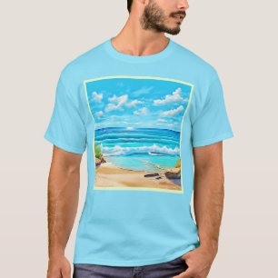 Camiseta Diseño de ondas de playa soleadas