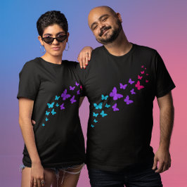 Camiseta Diseño de orgullo andrógino de hermosa mariposa
