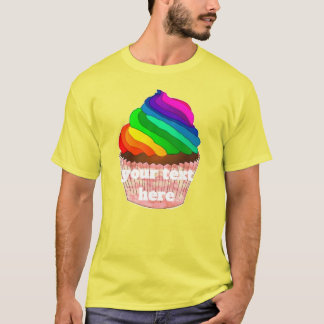 Camiseta Diseño de Orgullo de Cupcake de Arcoíris Personali