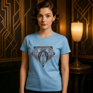 Camiseta Diseño de ornamentos de Art Deco de época