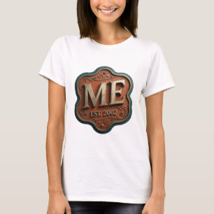 Camiseta Diseño de oro moderno ME EST 2002