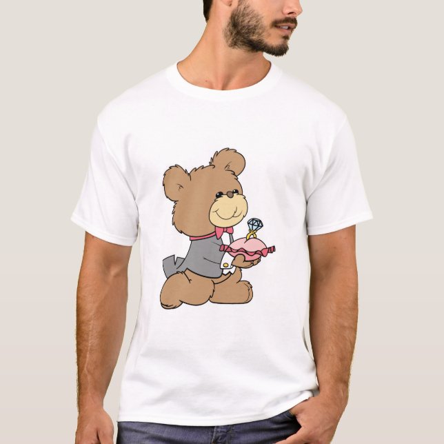 Camiseta diseño de osito de peluche para portador de propos (Anverso)
