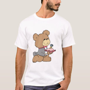 Camiseta diseño de osito de peluche para proposición o port