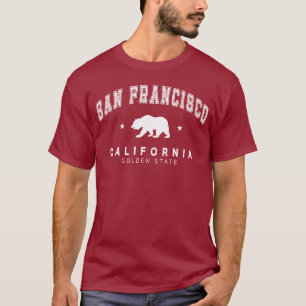 Camiseta Diseño de oso grizzly marrón para hombre de San Fr