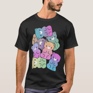 Camiseta Diseño de oso lindo arcoiris kawaii estético te