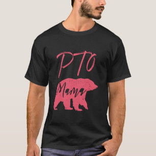 Camiseta Diseño de oso mamario PTO para madre escolar volun