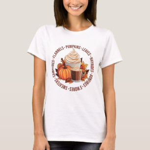 Camiseta Diseño de otoño acogedor de la hoguera de calabaza