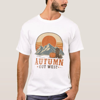 Camiseta Diseño de otoño vintage del oeste americano