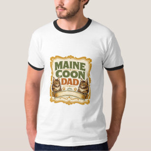 Camiseta Diseño de padre Maine Coon amante de gatos vintage
