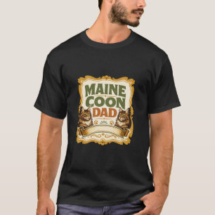 Camiseta Diseño de padre Maine Coon amante de gatos vintage