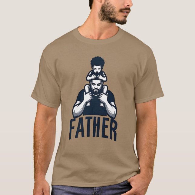 Camiseta Diseño de padre y padre fuerte de vínculo con el h (Anverso)