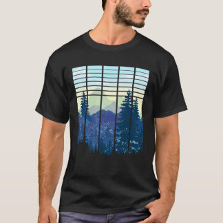 Camiseta Diseño de paisaje, Montaña, Naturaleza, Árboles y 