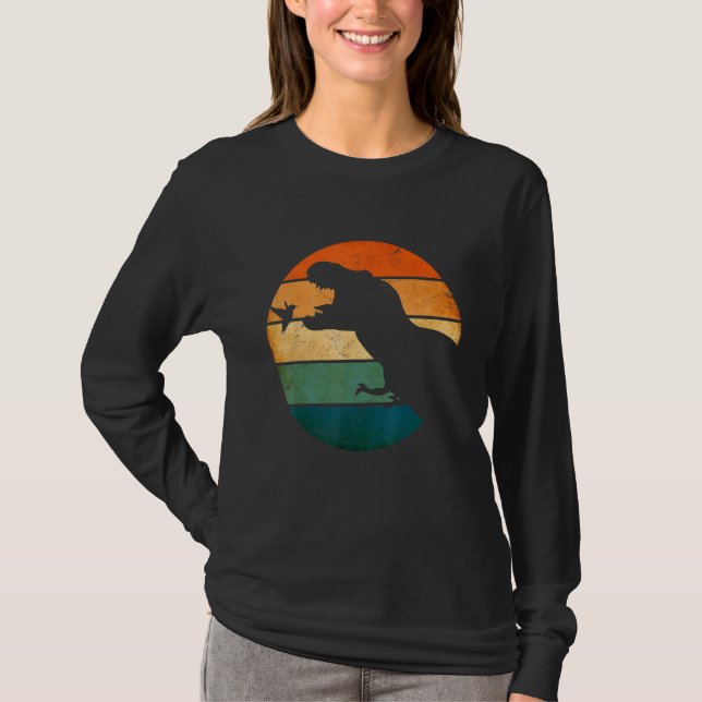 Camiseta Diseño de pájaro de Trex Rex retro (Anverso)
