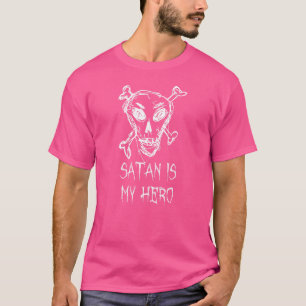 Camiseta Diseño de palabra de disfraz de Halloween Satanás 