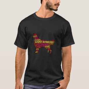 Camiseta Diseño de Palabras de Golden Retriever