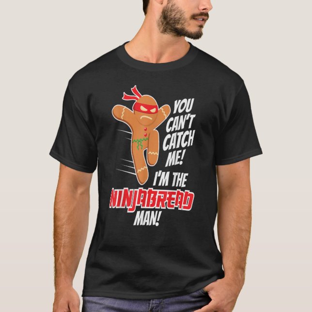 Camiseta Diseño de pan de jengibre divertido para el hombre (Anverso)