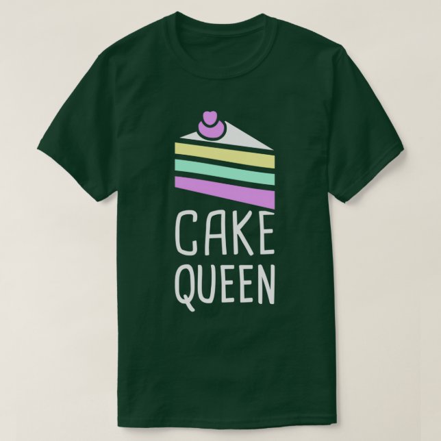 Camiseta Diseño De Panadería Cake Queen Cute Y Gracioso (Diseño del anverso)