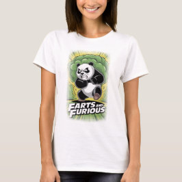 Camiseta Diseño de Panda Divertido sobre Flatar en un Fondo