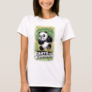 Camiseta Diseño de Panda Divertido sobre Flatar en un Fondo