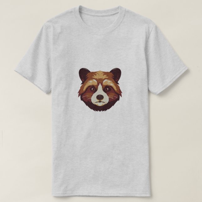 Camiseta Diseño de panda rojo, oso, oso panda, (Diseño del anverso)