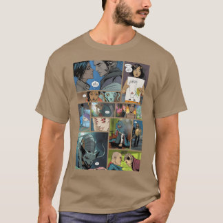 Camiseta Diseño de panel de Saga Image Comics amigos chica
