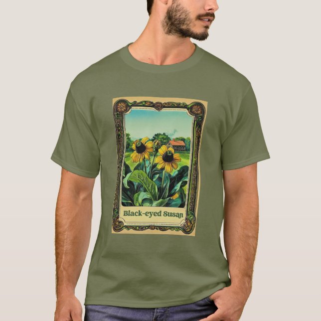 Camiseta diseño de paquetes de semillas de sumideros de ojo (Anverso)