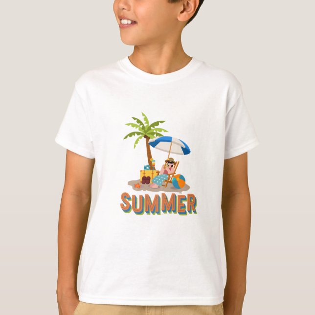 Camiseta Diseño de Paraíso de Verano (Anverso)