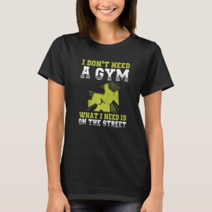 Camiseta Diseño de pared de gimnasia urbana para parque Tra
