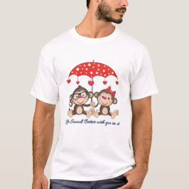 Camiseta Diseño de pareja con tema del día de San Valentín