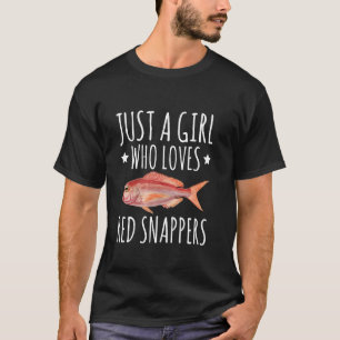 Camiseta Diseño de pargo rojo de pesca en alta mar para un
