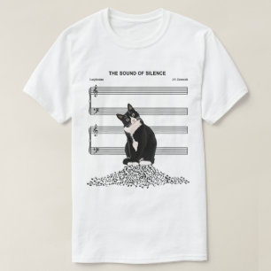Camiseta Diseño de parodia de música de gato silencioso div