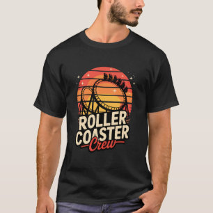 Camiseta Diseño de parque temático de Retro Roller Coaster